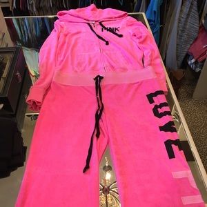 CS PINK Terry Track Suit! NWOT in Large!